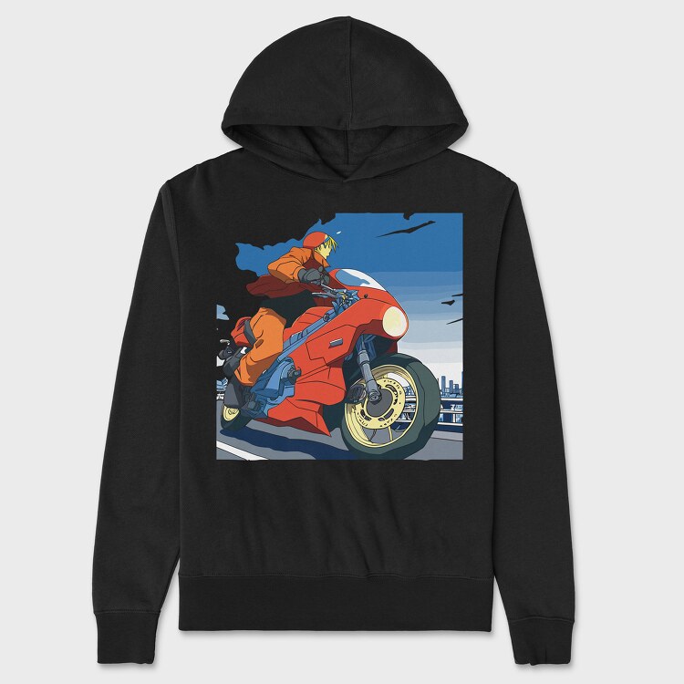 Anime Style Bike Rider, Hanorac Oversize Barbati (Unisex)