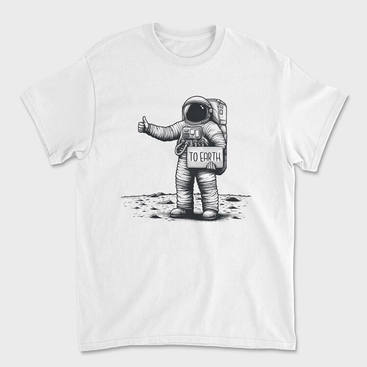 Astronaut Hitchhiking, Tricou Barbati (Unisex)