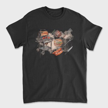 BBQ Elements, Tricou Barbati (Unisex)