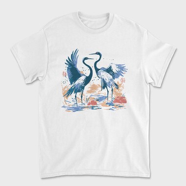 Dancing Cranes, Tricou Barbati (Unisex)