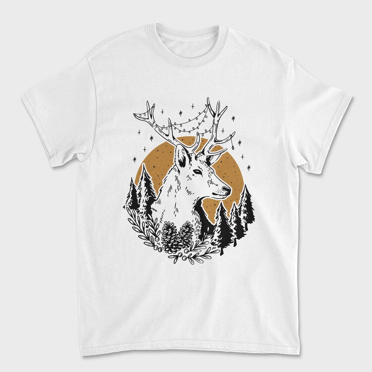 Deer Christmas, Tricou Barbati (Unisex)