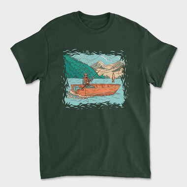 Fisherman Boat, Tricou Barbati (Unisex)