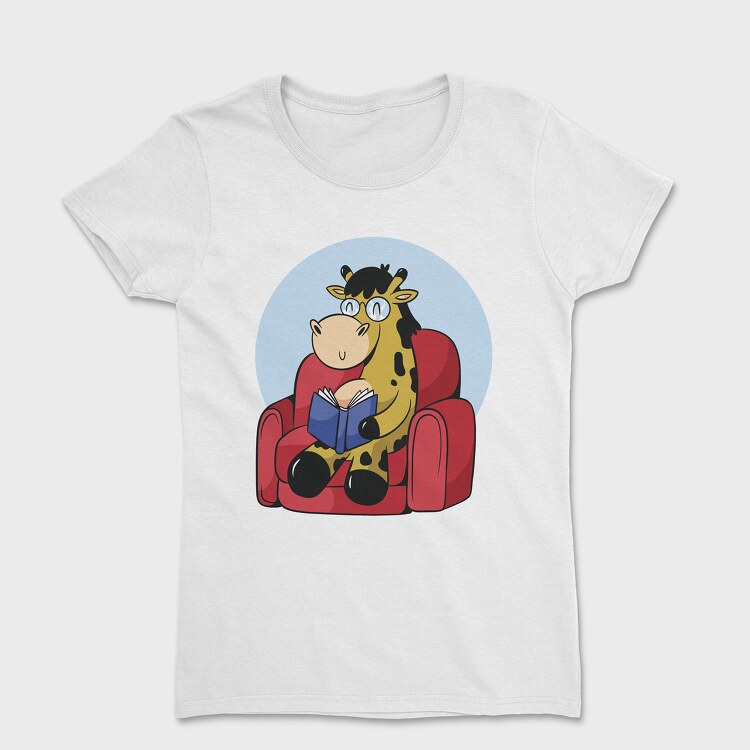 Giraffe Reading, Tricou Femei