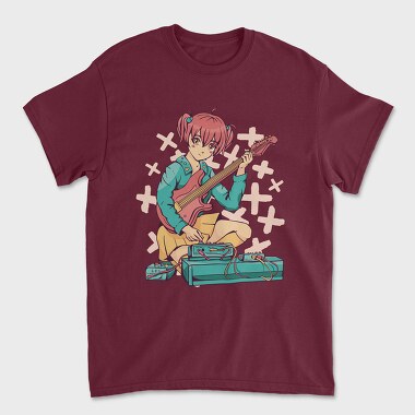 Guitar Pedals Anime, Tricou Barbati (Unisex)