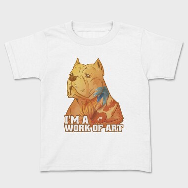 i am a work of art pitbull, Tricou Copii