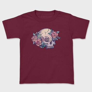 Tattoo Skull Flowers, Tricou Copii