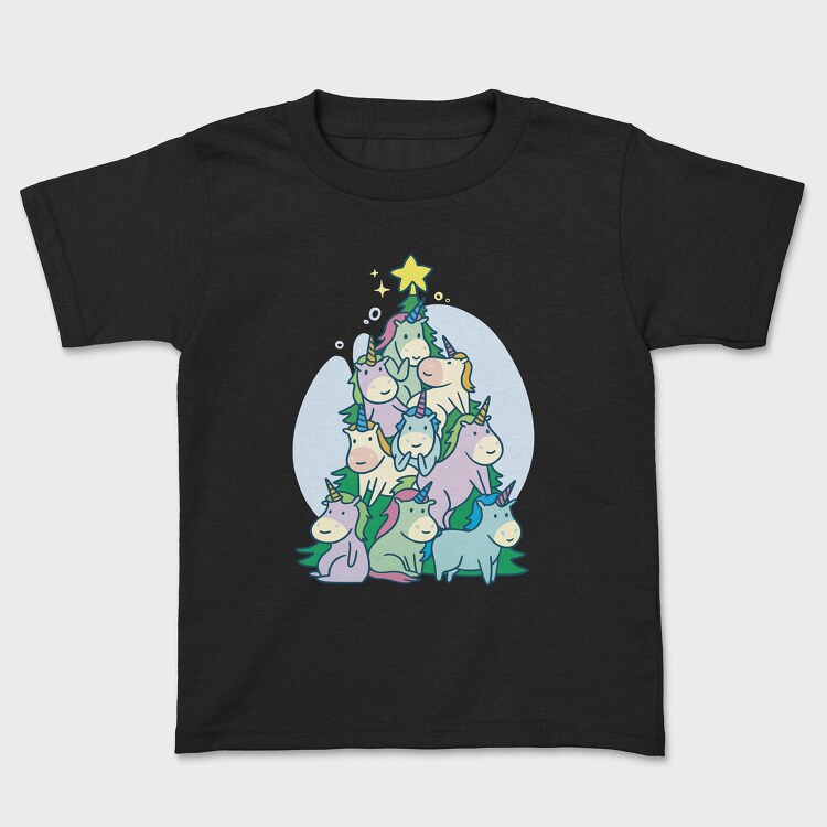 Unicorn Christmas Tree, Tricou Copii