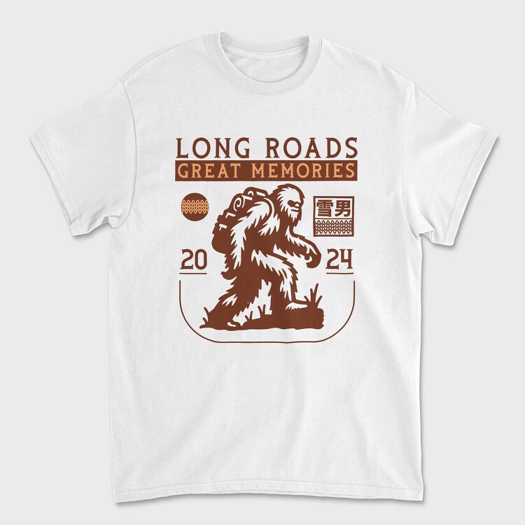 Yeti Long Roads, Tricou Barbati (Unisex)