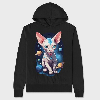 Sphynx Cat Space, Hanorac Oversize Barbati (Unisex)