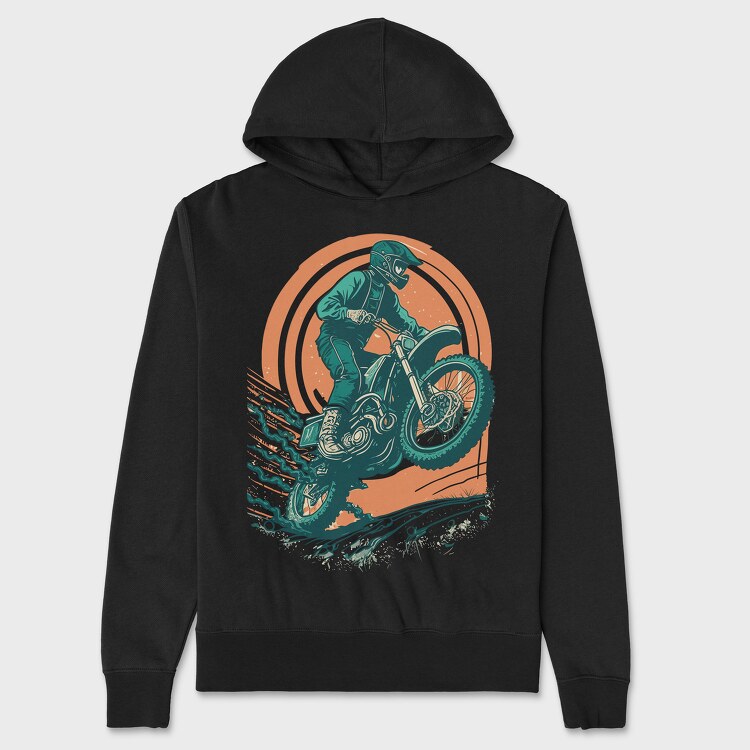 Biker Jumping Motocross Motorcycle, Hanorac Oversize Barbati (Unisex)