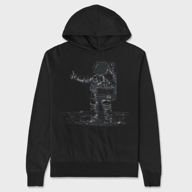 Astronaut Hitchhiking, Hanorac Oversize Barbati (Unisex)