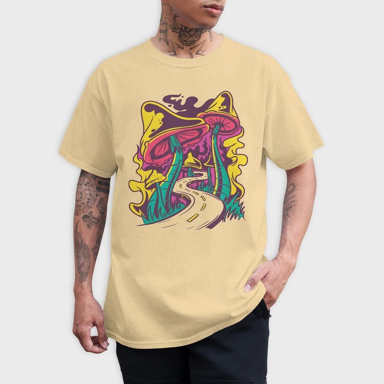 Road Mushroom, Tricou Barbati (Unisex)