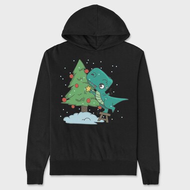 Trex Chistmas Tree, Hanorac Oversize Barbati (Unisex)