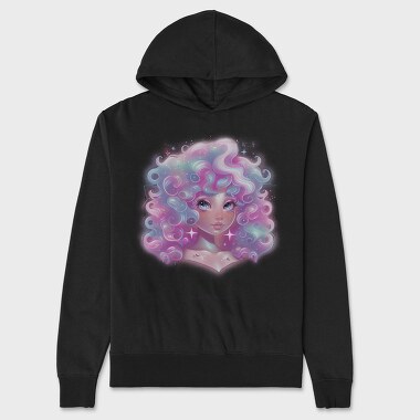 Cosmic Girl Portrait, Hanorac Oversize Barbati (Unisex)