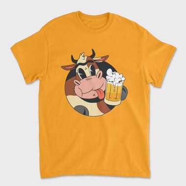 Tricou Barbati (Unisex), Cow Beer