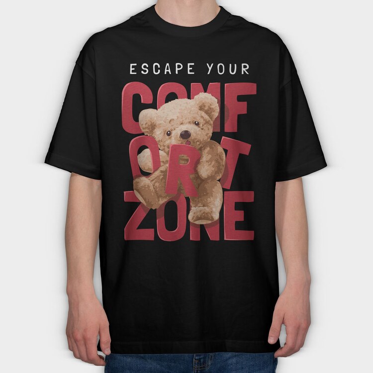 Teddy Escape Zone, Tricou Oversize Barbati (Unisex)