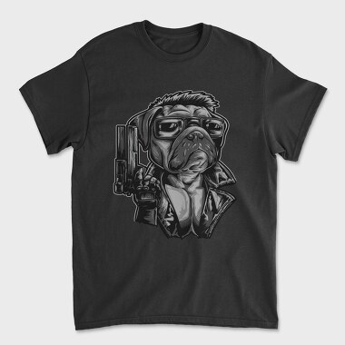 Pug Pilot, Tricou Barbati (Unisex)