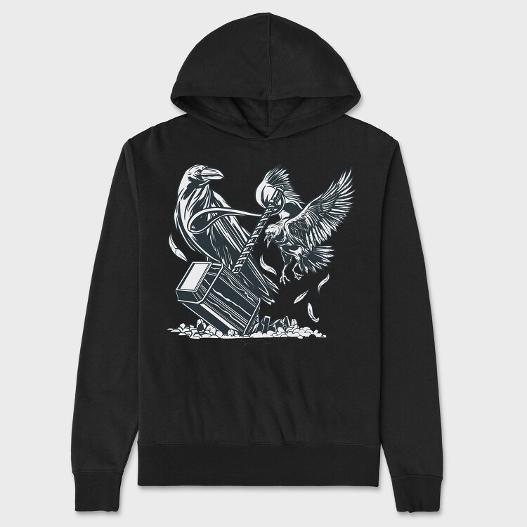 Crow Hammer, Hanorac Oversize Barbati (Unisex)