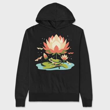 Lotus Flower, Hanorac Oversize Barbati (Unisex)