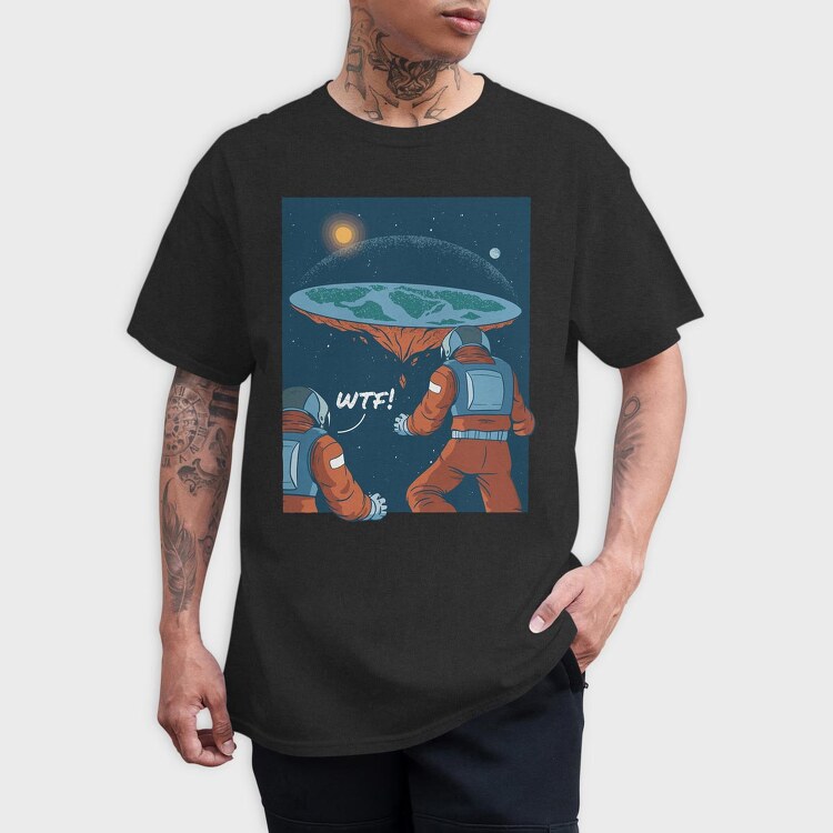 Flat Earth, Tricou Barbati (Unisex)