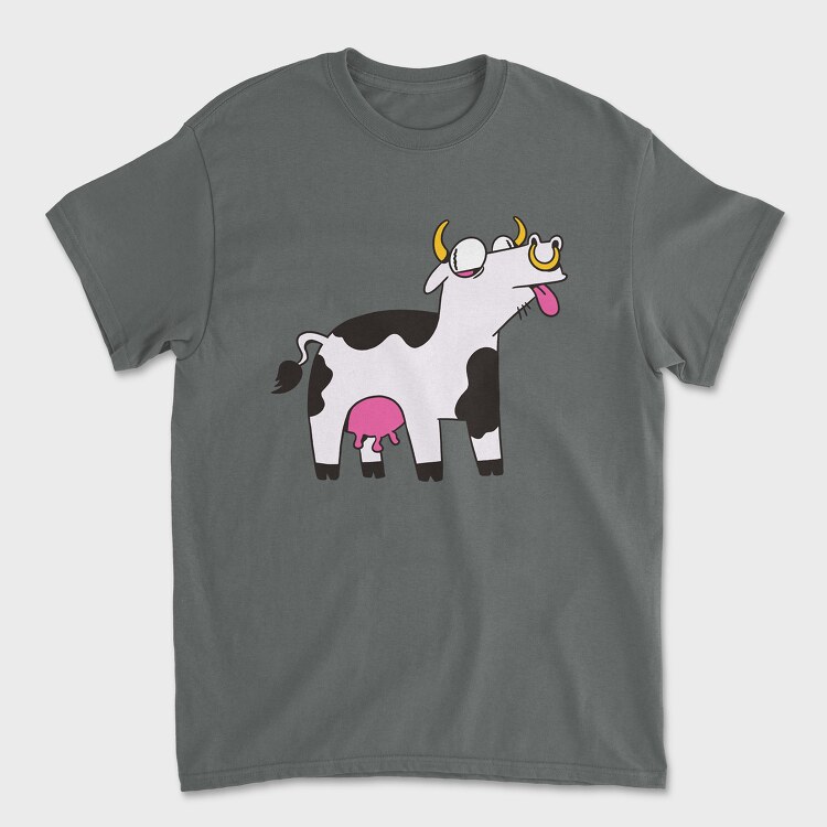 Tricou Barbati (Unisex), Crazy Cow