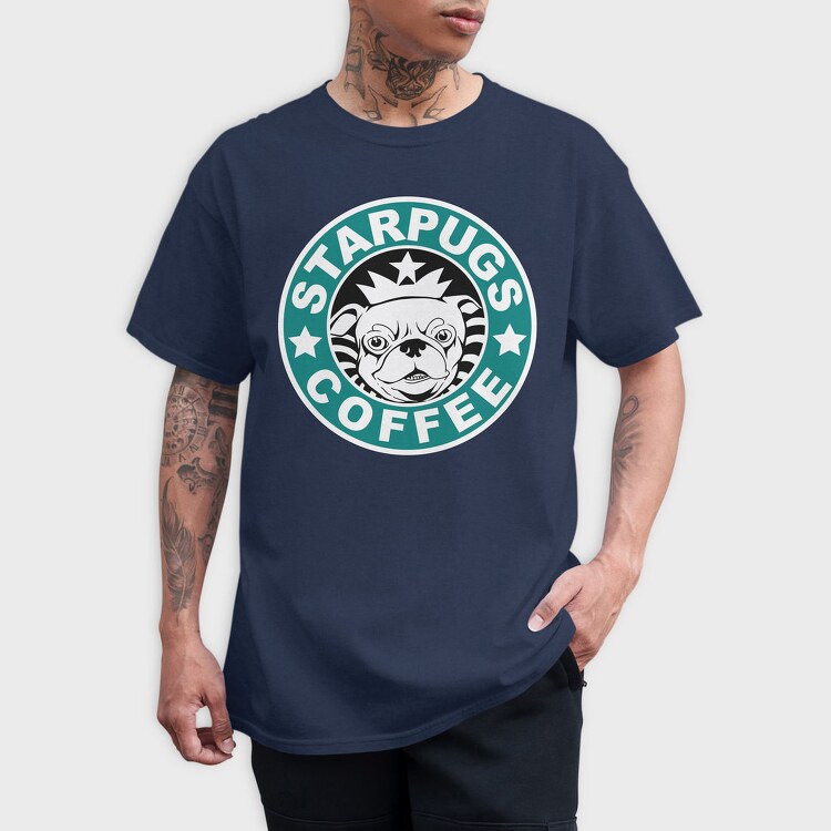 Pug Prince Coffee, Tricou Barbati (Unisex)