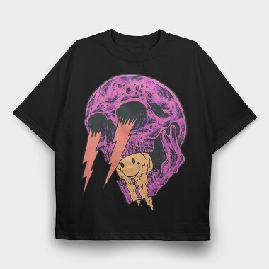 Skull Smile, Tricou Oversize Barbati (Unisex)