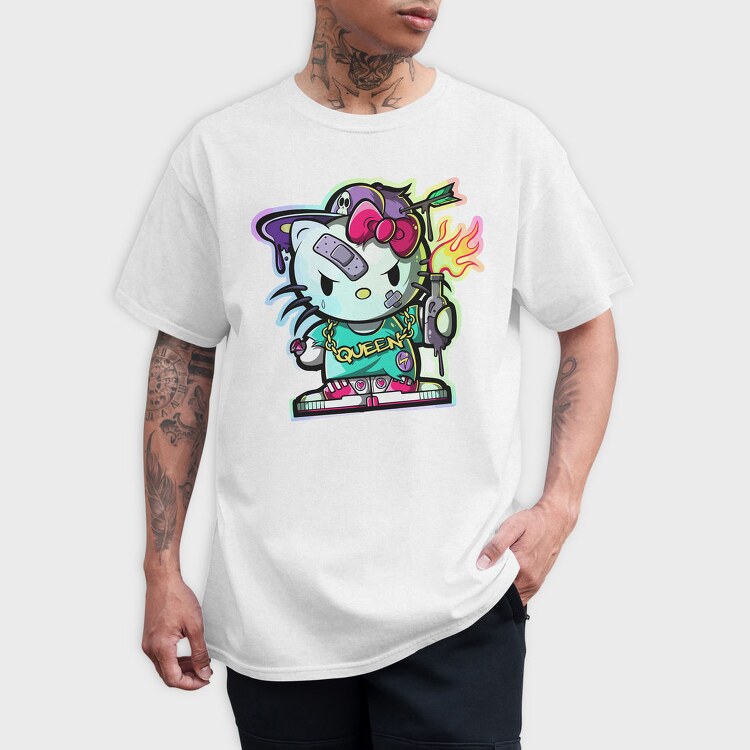 Punk Kitty Queen, Tricou Barbati (Unisex)