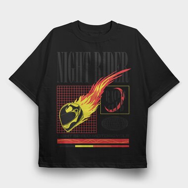 Night Rider 2, Tricou Oversize Barbati (Unisex)
