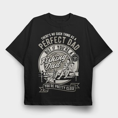 Fishing Dad, Tricou Oversize Barbati (Unisex)