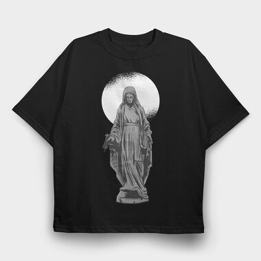Ilustracion Estatua Con Usin, Tricou Oversize Barbati (Unisex)