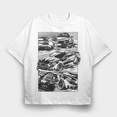 Mustang S550, Tricou Oversize Barbati (Unisex)