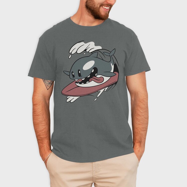 Surfing Orca, Tricou Barbati (Unisex)