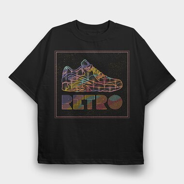 Retro Shoe, Tricou Oversize Barbati (Unisex)