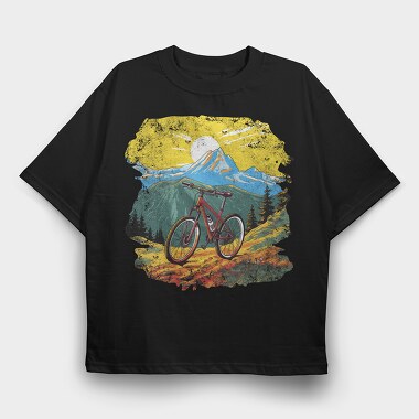 Mountain Bike Sun, Tricou Oversize Barbati (Unisex)
