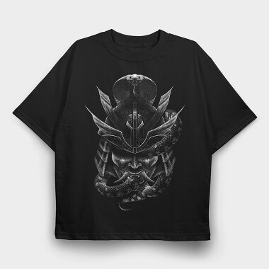 Samurai Mask Cobra, Tricou Oversize Barbati (Unisex)