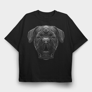 French Mastiff, Tricou Oversize Barbati (Unisex)