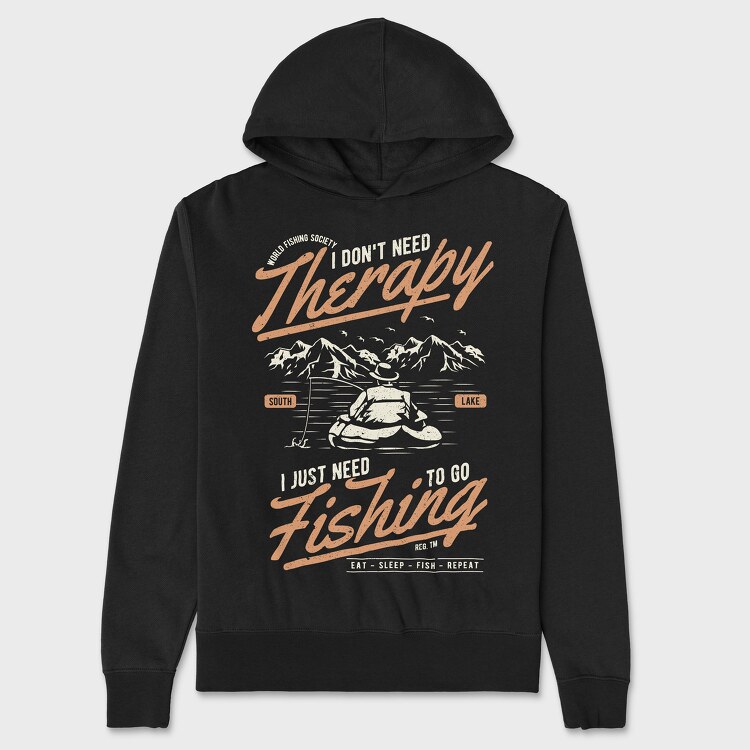 Fishing Therapy, Hanorac Oversize Barbati (Unisex)