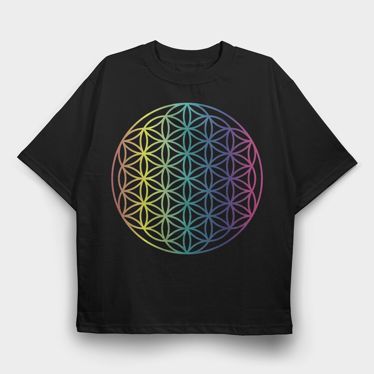 Life Flower, Tricou Oversize Barbati (Unisex)
