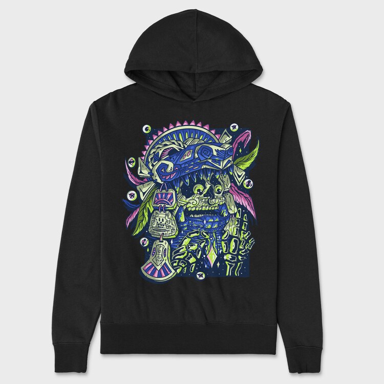 Prehispanic Warrior, Hanorac Oversize Barbati (Unisex)