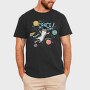 Space Cat Adventure, Tricou Barbati (Unisex)
