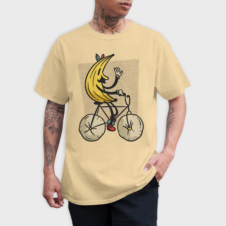 Banana Riding Bike, Tricou Barbati (Unisex)