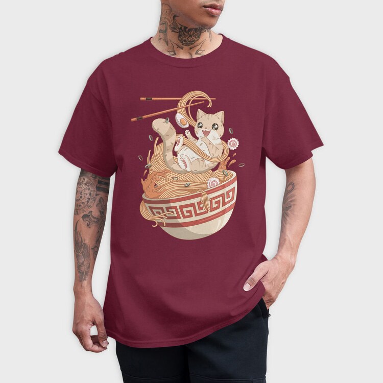 Cat Noodle Dreams, Tricou Barbati (Unisex)