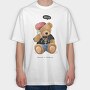 Teddy Streetwear Vibes, Tricou Oversize Barbati (Unisex)