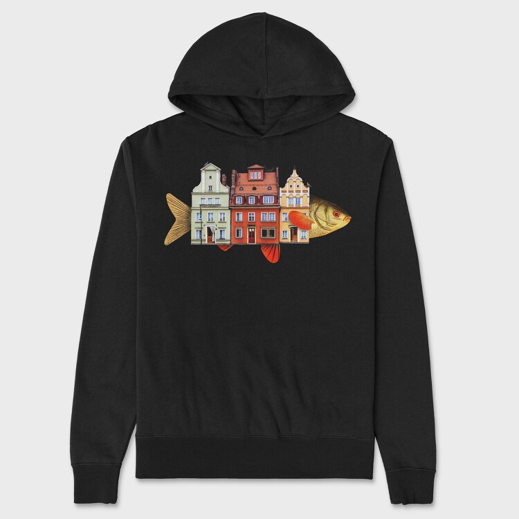 House Animal Fish, Hanorac Oversize Barbati (Unisex)